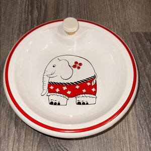 Whimsical  Warming Food Bowl 1970’s Elephant Design West Germany Rare